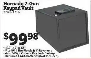 Hornady 2-gum Keypad Vault