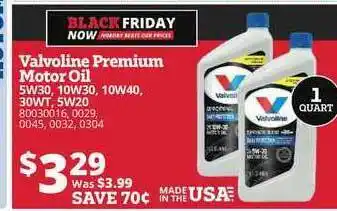Rural King Valvoline Premium Motor Oil offer