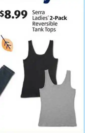 Aldi Serra Ladies' 2-Pack Reversible Tank Tops offer
