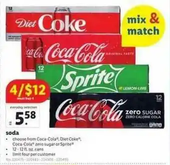 Lidl Soda Coca-Cola®, Diet Coke®, Coca-Cola® Zero Sugar Or Sprite® offer