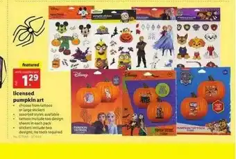 Lidl Licensed Pumpkin Art offer