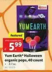 Lidl Yum Earth® Halloween Organic Pops, 40 Count offer