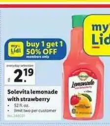 Lidl Solevita Lemonade With Strawberry offer
