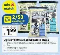 Lidl Uglies® Kettle Cooked Potato Chips offer