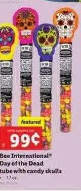 Lidl Bee International® Day Of The Dead Tube With Candy Skulls offer