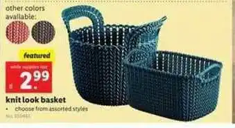 Lidl Knit Look Basket offer