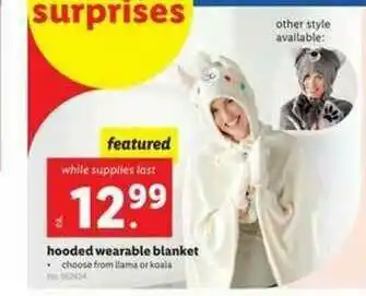 Lidl Hooded Wearable Blanket offer