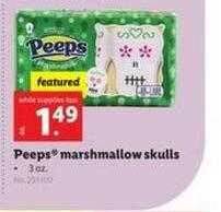 Lidl Peeps® Marshmallow Skulls offer