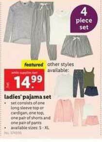 Lidl Ladies' Pajama Set offer