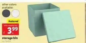 Lidl Storage Bin offer