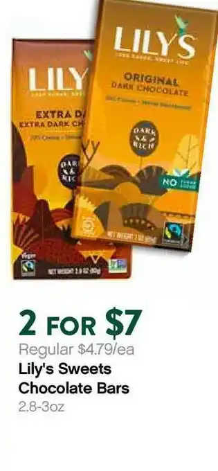 Lily's Sweets Chocolate Bars