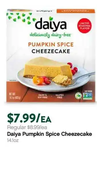 Plum Market Daiya Pumpkin Spice Cheezecake offer