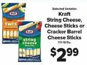 Harter House Kraft String Cheese, Cheese Sticks Or Cracker Barrel Cheese Sticks offer