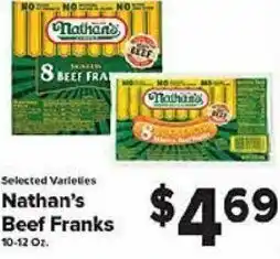 Harter House Nathan's Beef Franks 10-12 oz offer