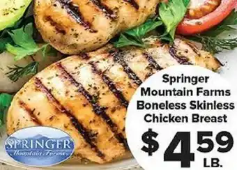 Harter House Springer Mountain Farms Boneless Skinless Chicken Breast offer