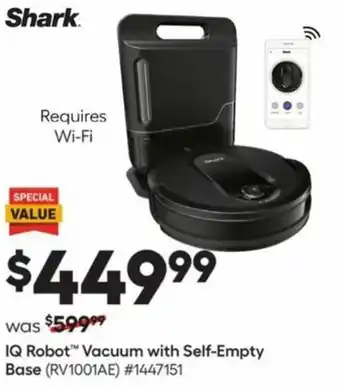 Lowe's IQ Robot Vacuum With Self-Empty Base offer
