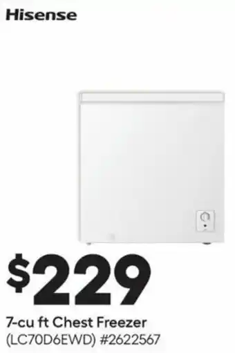 Lowe's Hisense 7-Cu Ft Chest Freezer offer