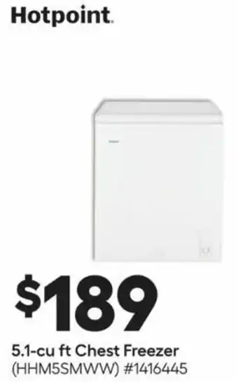 Lowe's Hotpoint 5.1-Cu Ft Chest Freezer offer