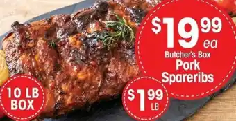 IGA Butcher's Box Pork Spareribs offer