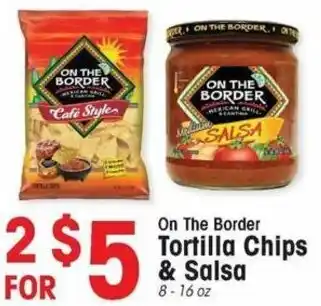 IGA On The Border Tortilla Chips & Salsa 8-16 oz offer