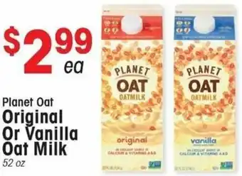 IGA Planet Oat Original Or Vanilla Oat Milk 52 oz offer