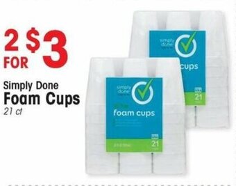 IGA Simply Done Foam Cups offer