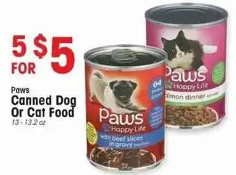 IGA Paws Canned Dog Or Cat Food offer