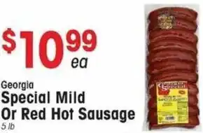 IGA Georgia Special Mild Or Red Hot Sausage offer