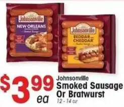 IGA Smoked Sausage Or Bratwurst offer