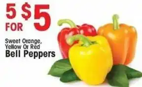IGA Sweet Orange, Yellow Or Red Bell Peppers offer