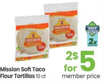Safeway Mission Soft Taco Flour Tortillas offer