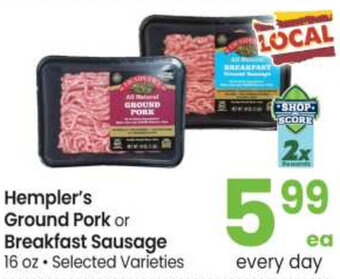 Safeway Hempler's Ground Pork Or Breakfast Sausage 16 oz offer