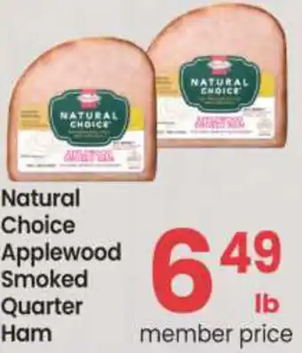 Safeway Natural Choice Applewood Smoked Quarter Ham offer