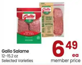 Safeway Gallo Salame 12-15 oz offer