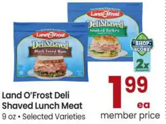 Safeway Land O'Frost Deli Shaved Lunch Meat 9 Oz offer