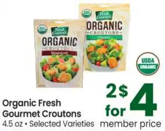 Safeway Organic Fresh Gourmet Croutons 4.5 oz offer