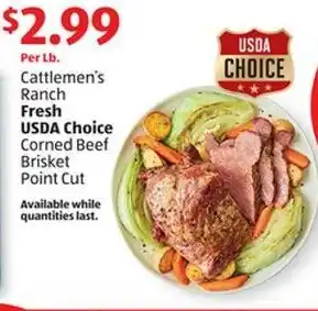 Aldi Cattlemen's Ranch Fresh USDA Choice Corned Beef Brisket Point Cut offer