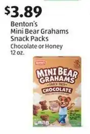 Aldi Benton's Mini Bear Grahams Snack Packs offer