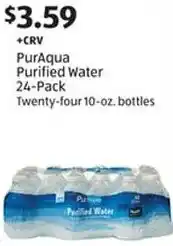 Aldi PurAqua Purified Water 24-Pack offer
