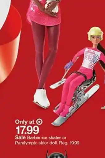 Target Barbie Ice Skater Or Paralympic Skier Doll offer