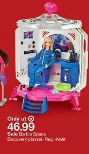 Target Barbie Space Discovery Playset offer