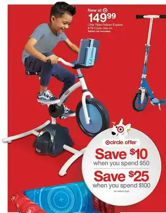 Target Little Tikes Pelican Explore And Fit Cycle Ride On offer