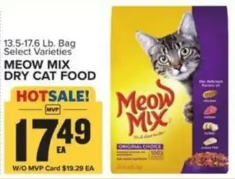 Food Lion MEOW MIX DRY CAT FOOD offer