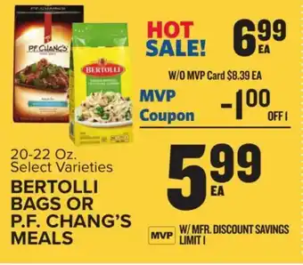Food Lion BERTOLLI BAGS OR P.F. CHANG'S MEALS offer