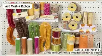 Dollar Tree Harvest Craft Supplies Add Mesh & Ribbon offer