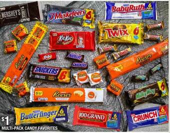 Dollar Tree Multi-pack Candy Favorites offer