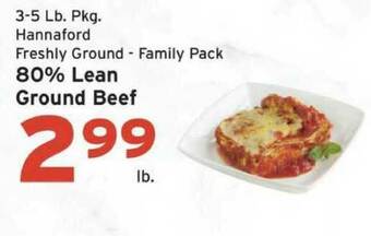 Hannaford Hannaford Freshly Ground - Family Pack 80% Lean Ground Beef offer