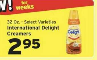 Hannaford Select Varieties International Delight Creamers offer