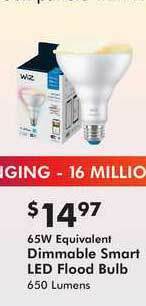 Valu Home Centers 65w Equivalent Dimmable Smart Led Flood Bulb offer