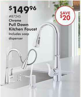 Valu Home Centers Chrome Pull Down Kitchen Faucet offer